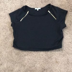 Black crop top